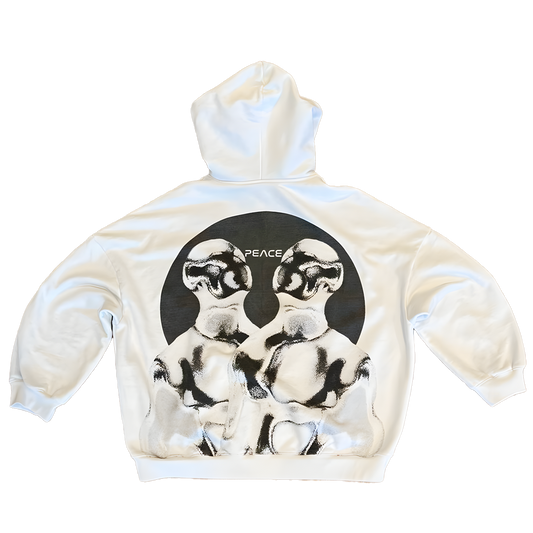 Peace Hoodie Oversized (White)